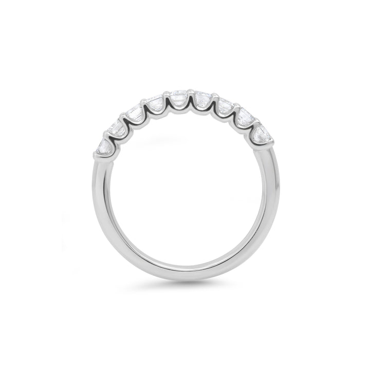 1.3 ct Emerald Cut Diamond Wedding Band / Eternity Band / Half Way Eternity Band