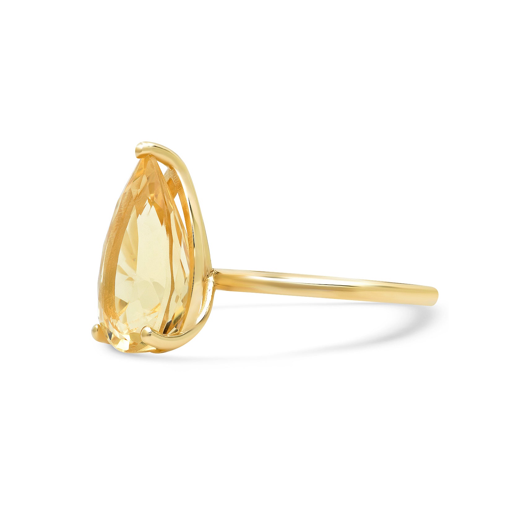 5.29 ct Pear Shape Golden Beryl Ring / Luxury Ring / Luxury Jewelry / Yellow Diamond Looking Ring /Natural Yellow Stone Ring