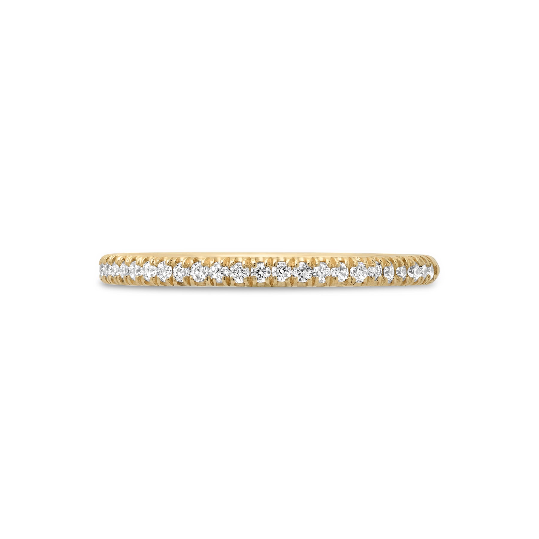Thin Diamond Band | Handcrafted 14k Gold Pavé Ring by Christine K Jewelry