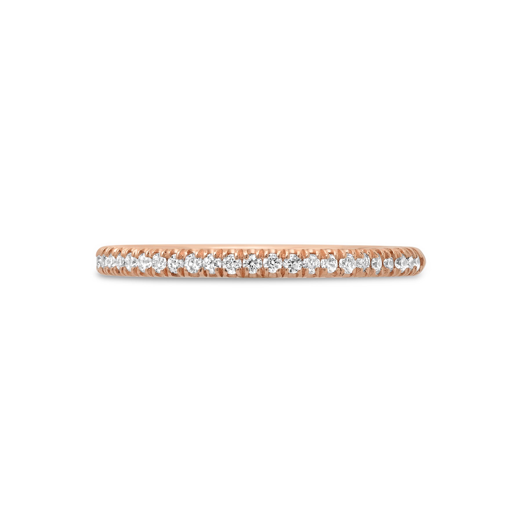 Thin Diamond Pavé Band in 14k Gold | Anniversary or Stacking Ring
