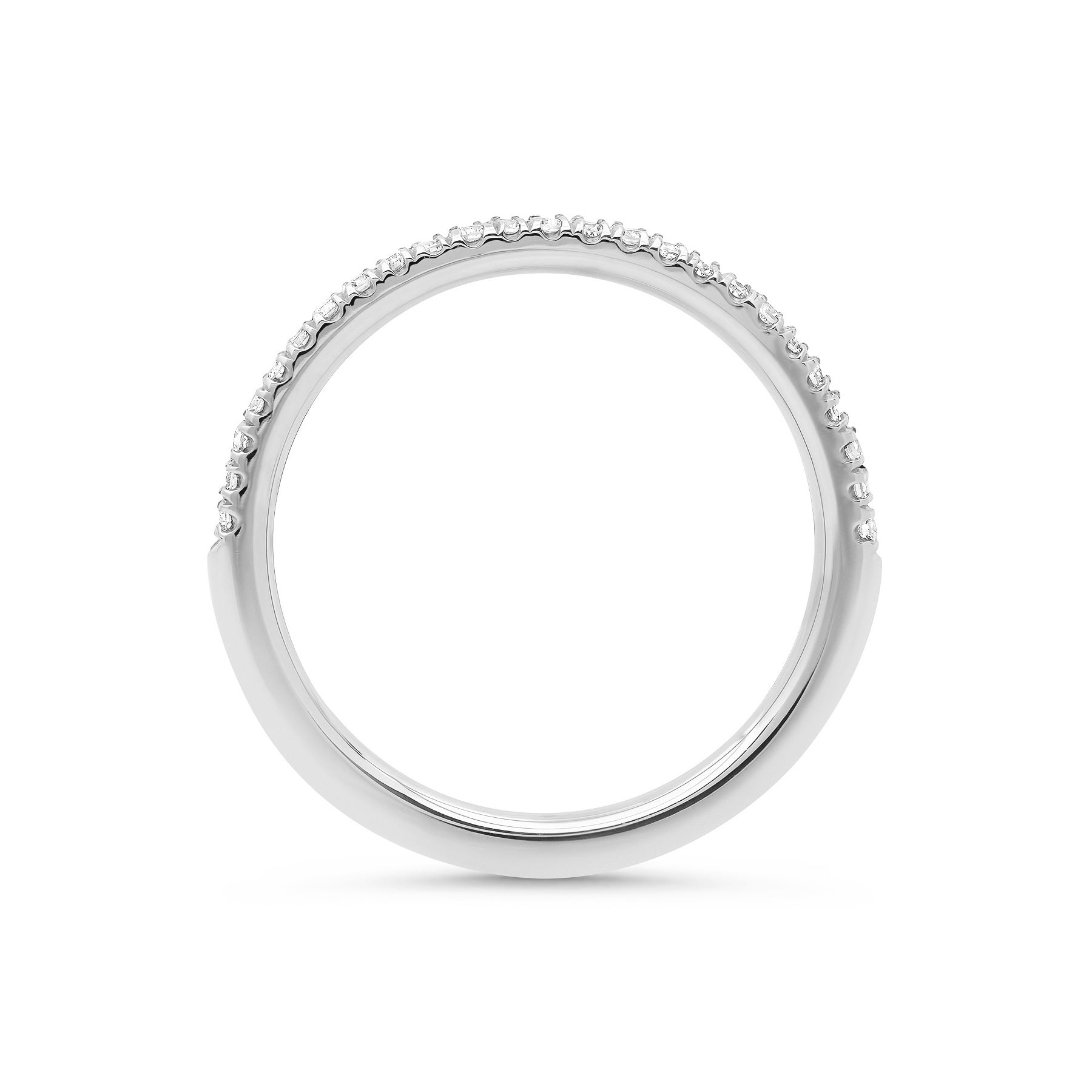 Simple Diamond Band with VS Clarity Pavé Diamonds | Anniversary Gift