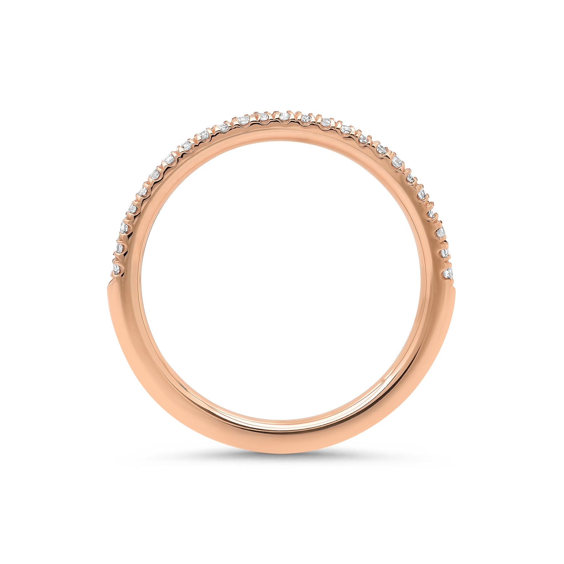 Diamond Band | Simple Matching Diamond Pavé Ring in 14k Gold