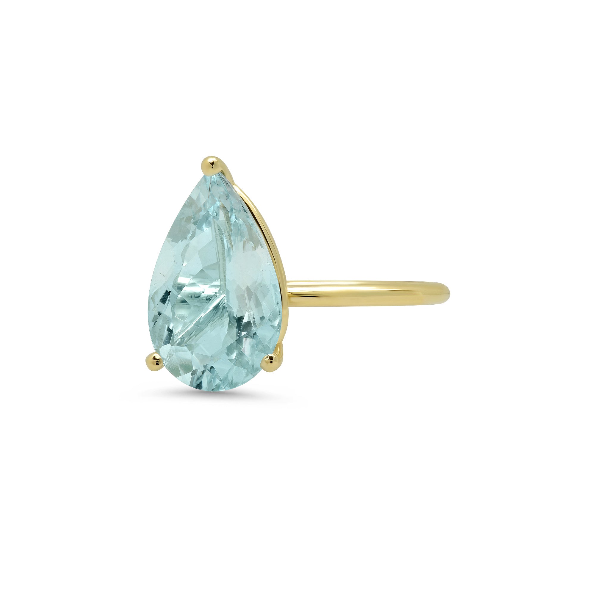 4 carat aquamarine ring in 14k gold