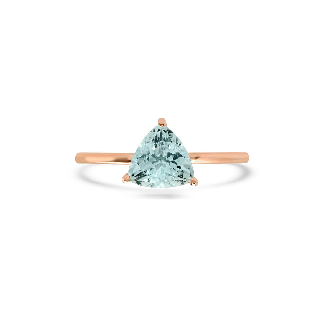 Trillion Aquamarine Ring 1 ct. / Gift for Her / Baby Shower Gift / Bridesmaids Gift / Promise Ring / Self-love Ring / March BirthStone Ring