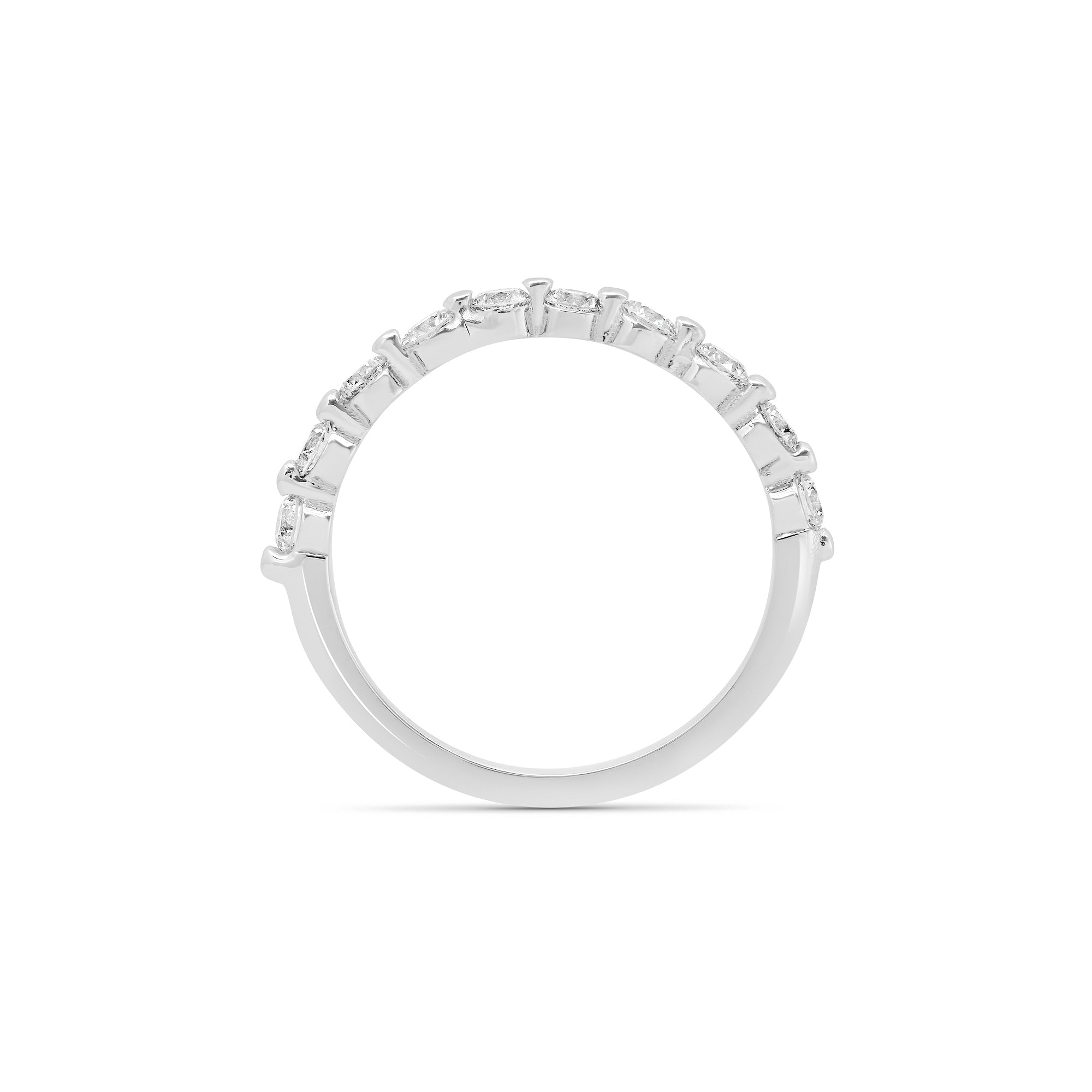 Christine K Jewelry Single Prong Diamond Band