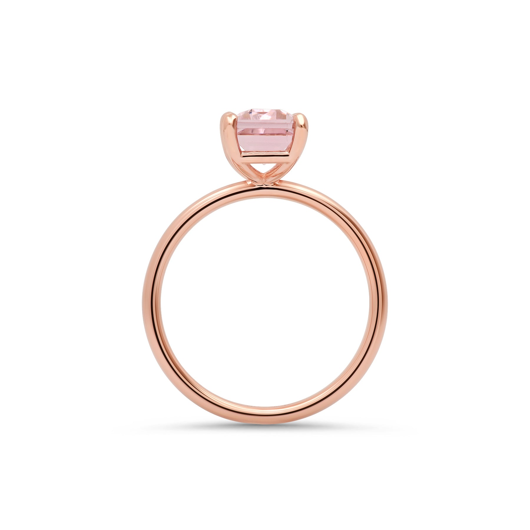 Certified 2 ct.Emerald Cut Bi-Color Tourmaline Ring with Solid Gold Band Setting / Special Gifts for Her / Customized Gifts