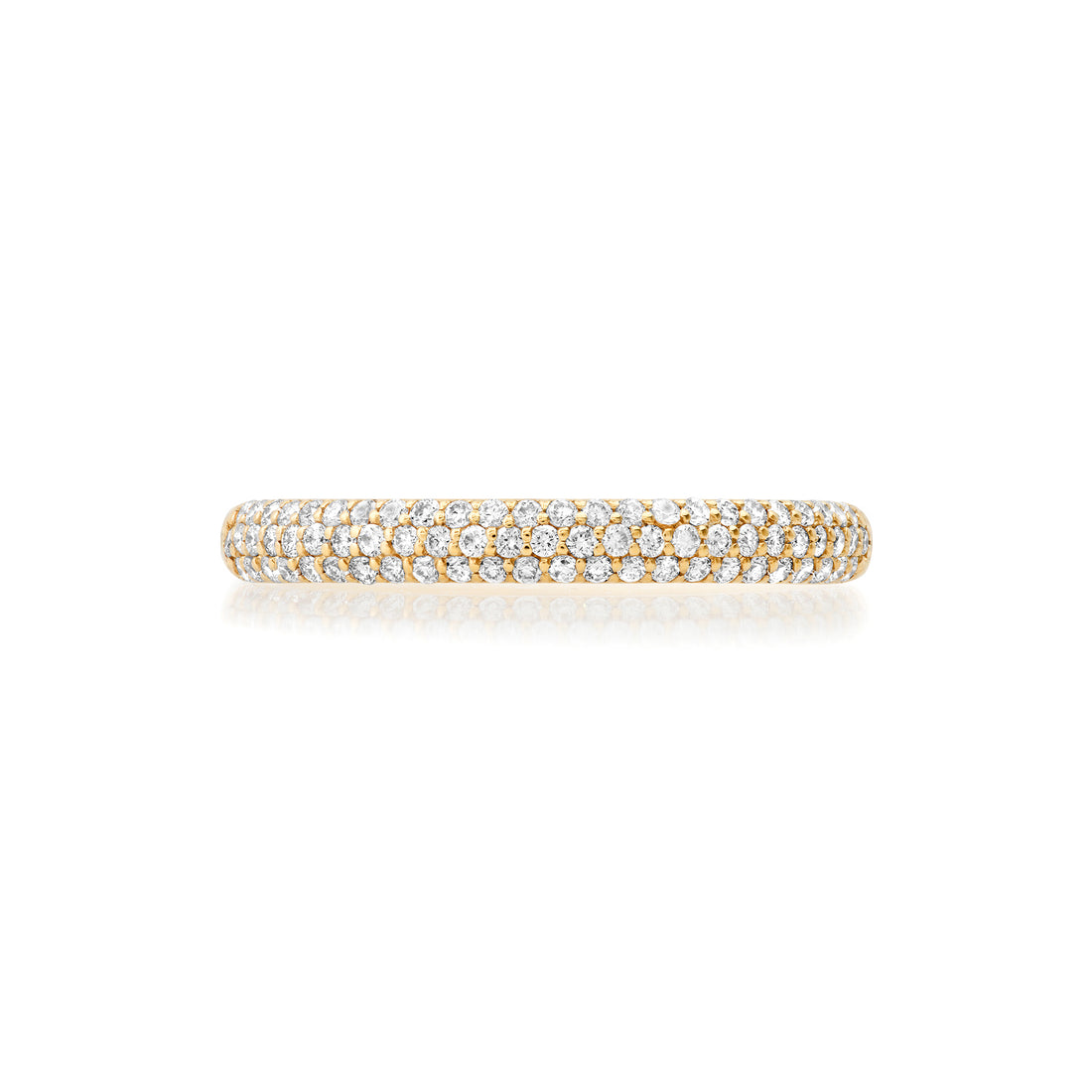 Half-way Eternity Band/3 Row Diamond Band (Width 2.6 mm)/ Diamond Wedding Band / Wedding Band / Wedding Jewelry / Luxury Ring