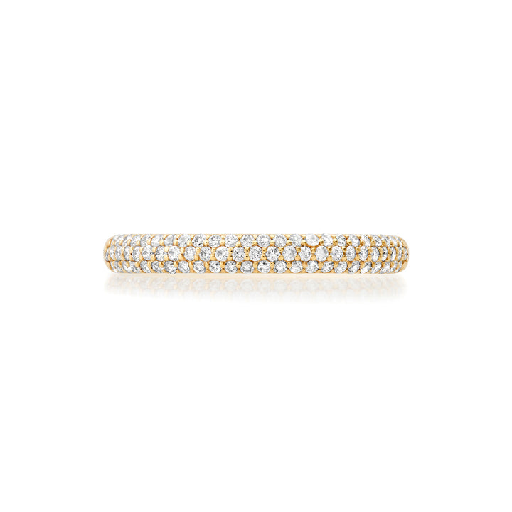 Half-way Eternity Band/3 Row Diamond Band (Width 2.6 mm)/ Diamond Wedding Band / Wedding Band / Wedding Jewelry / Luxury Ring