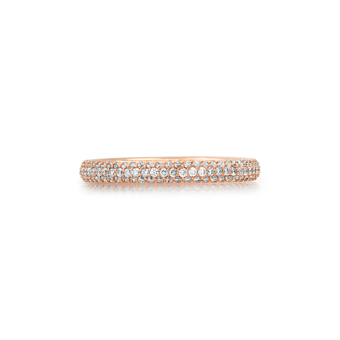 Full Eternity Band/3 Row Diamond Band (Width 2.9 mm)/ Diamond Wedding Band / Wedding Jewelry / Wedding Gifts