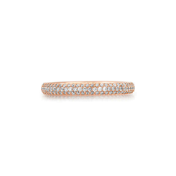 Full Eternity Band/3 Row Diamond Band (Width 2.9 mm)/ Diamond Wedding Band / Wedding Jewelry / Wedding Gifts