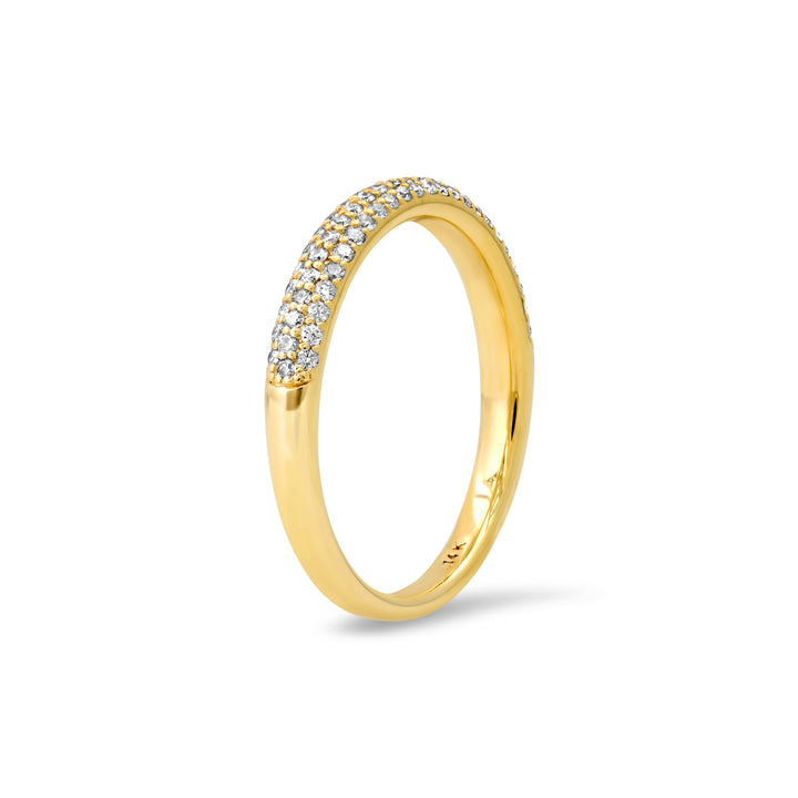Half-way Eternity Band/3 Row Diamond Band (Width 2.6 mm)/ Diamond Wedding Band / Wedding Band / Wedding Jewelry / Luxury Ring