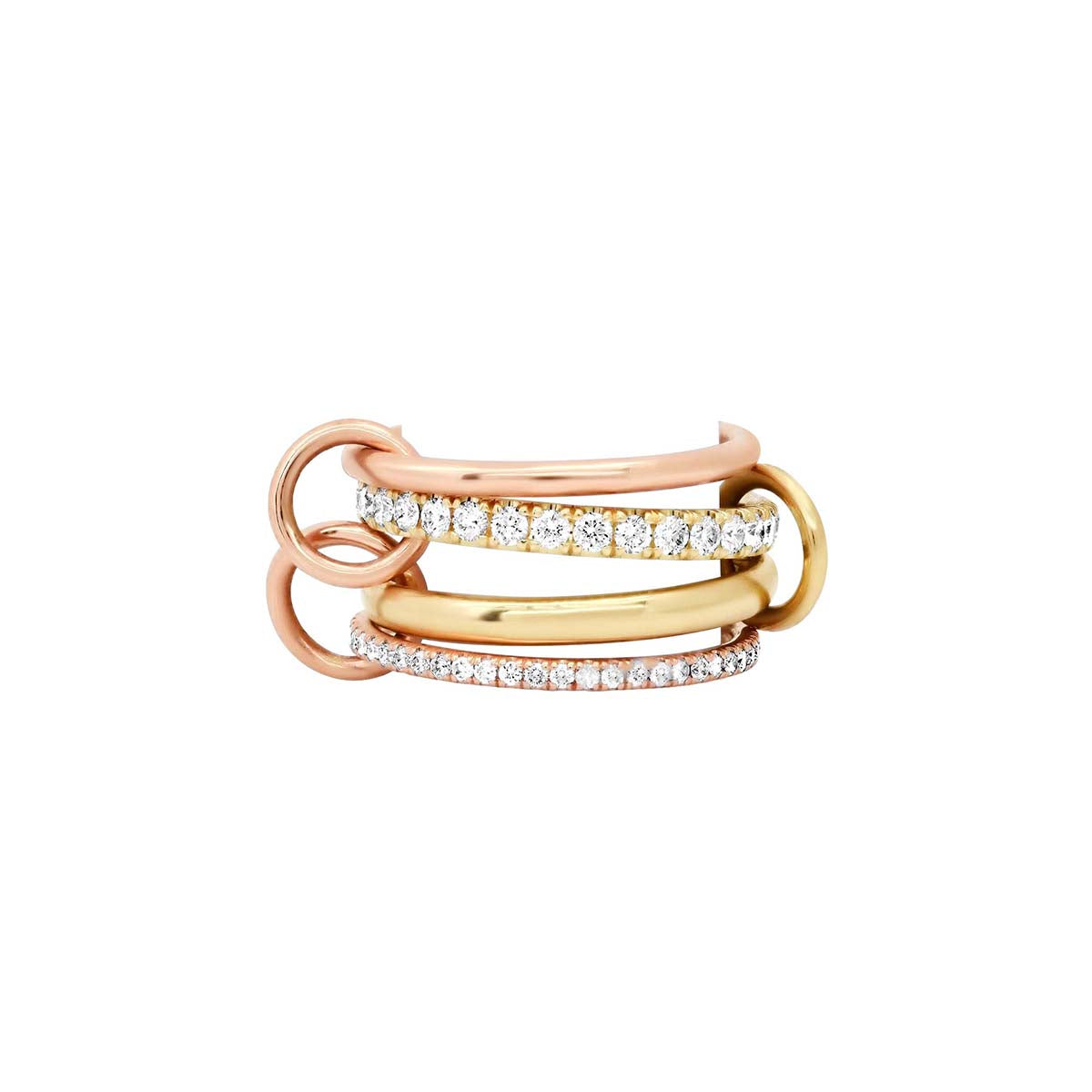 luxury stackable diamond rings in gold