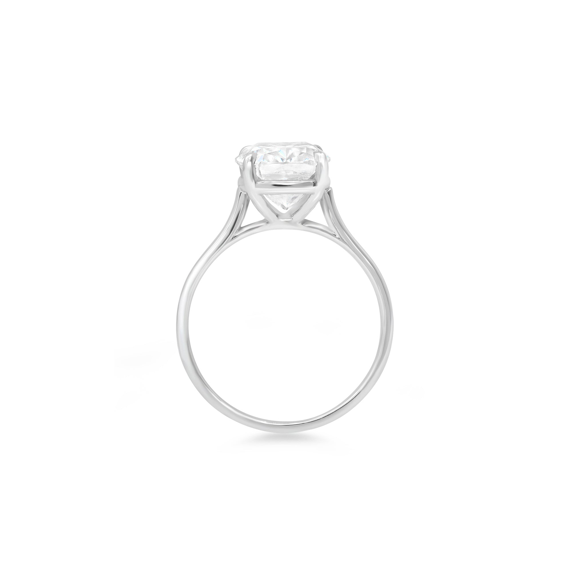 Cushion cut moissanite ring handcrafted by Christine K Jewelry