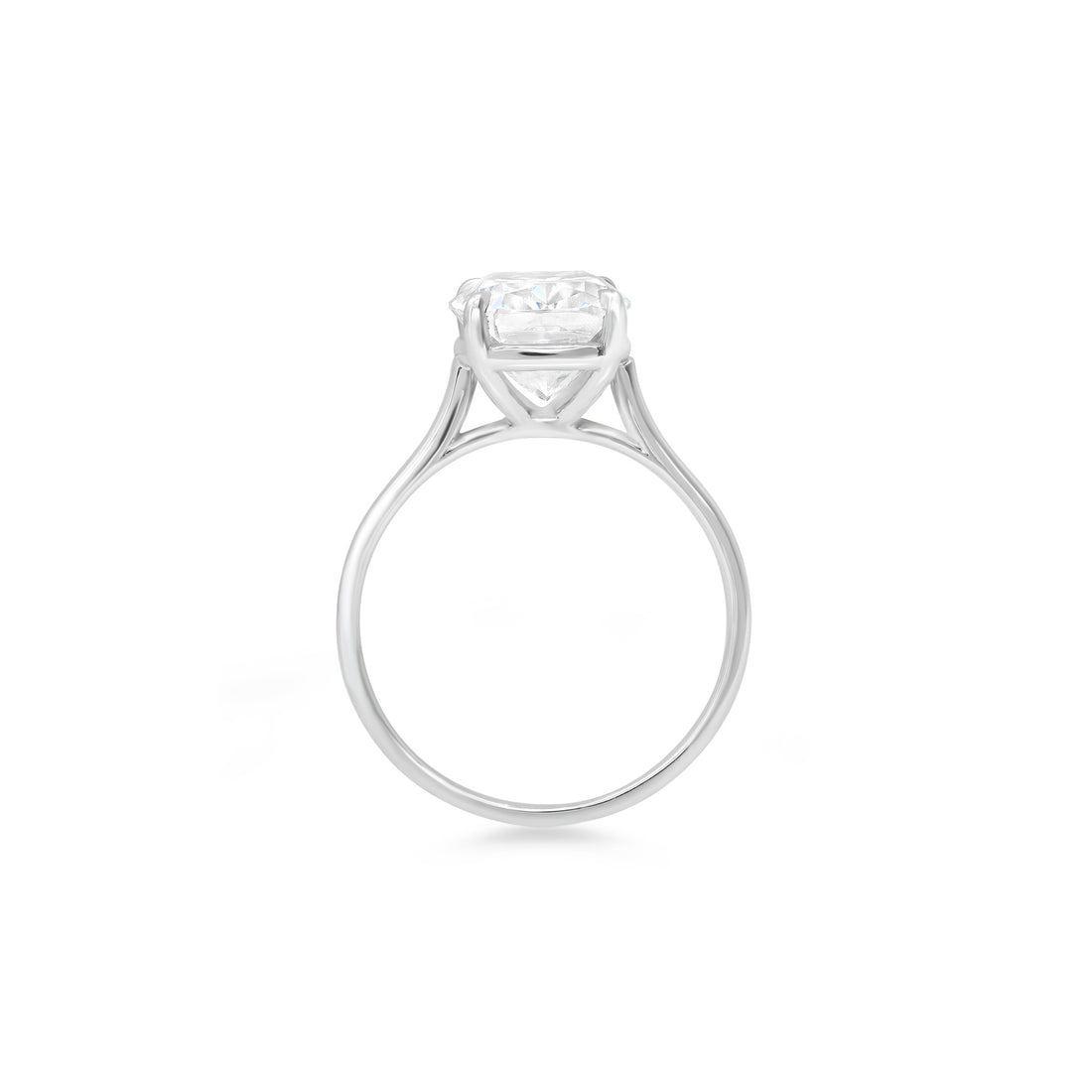 3 ct. Cushion Cut Moissanite Ring (Three Gold Colors) / Solitaire Ring / 18-karat Gold