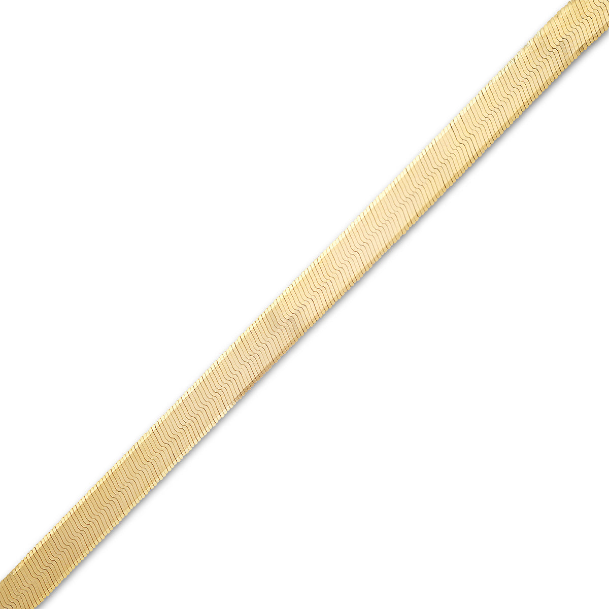 14k gold herringbone necklace 4mm solid chain