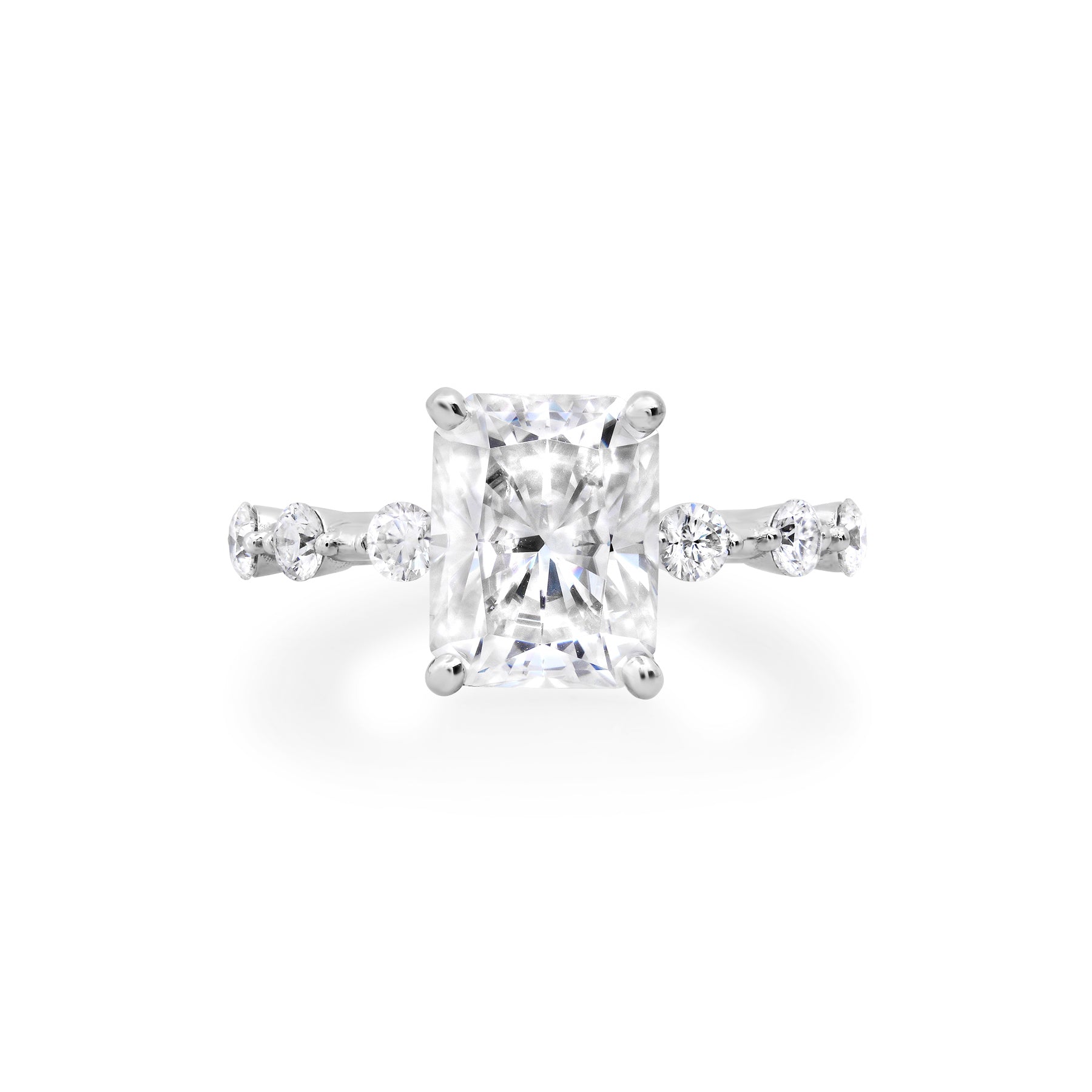 TCW 2.6 ct. Radiant Cut Moissanite Ring with Single Prong Setting / Moissanite Ring / Engagement Rings / Gifts for Wife / Gifts for Her