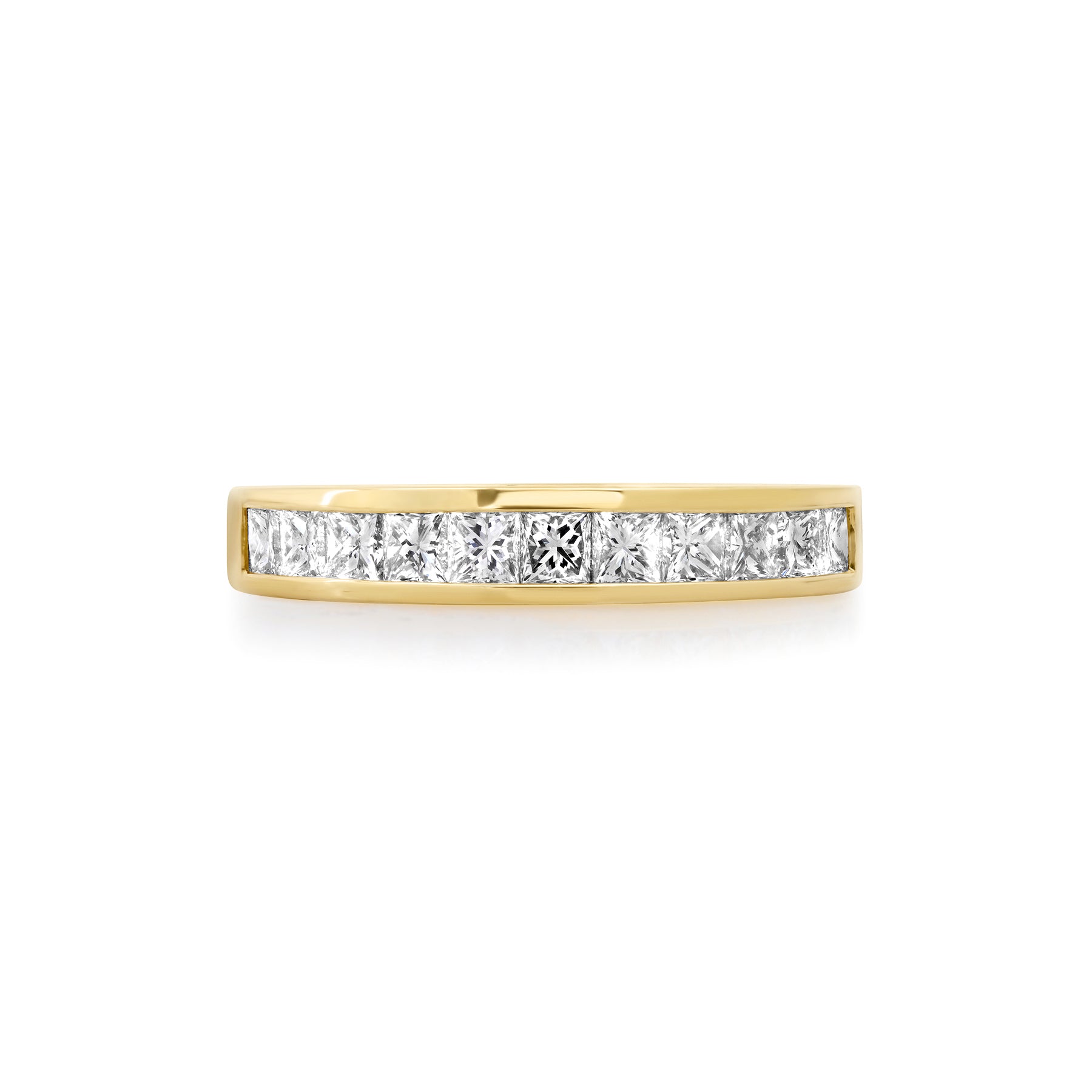 Princess Cut Diamond Channel Band close-up
