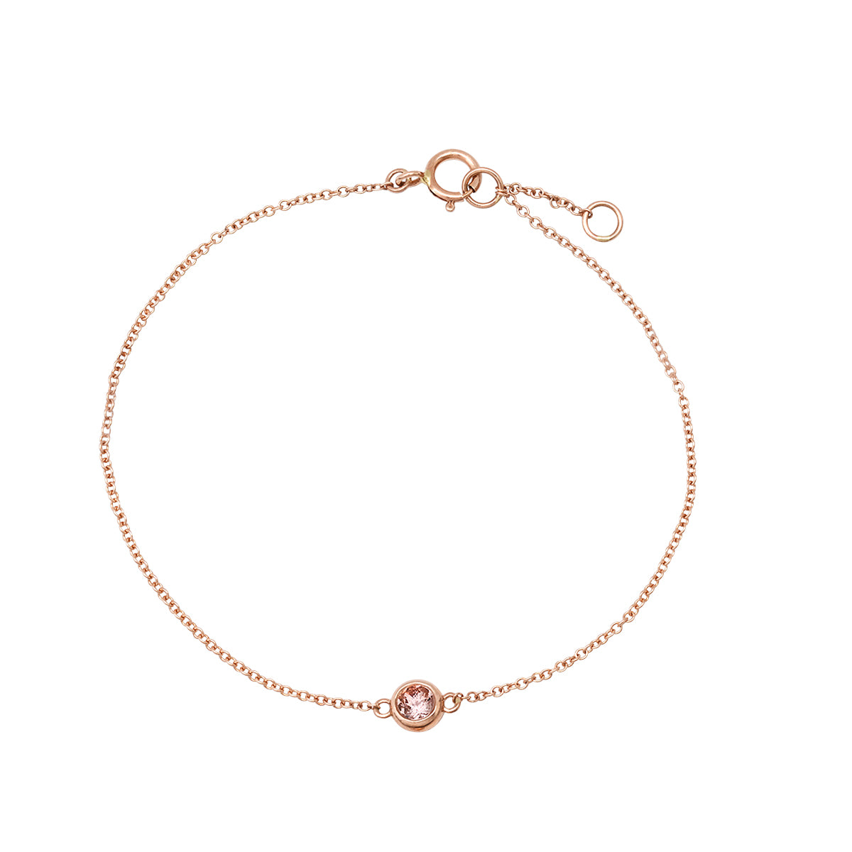 Delicate morganite bracelet handmade USA