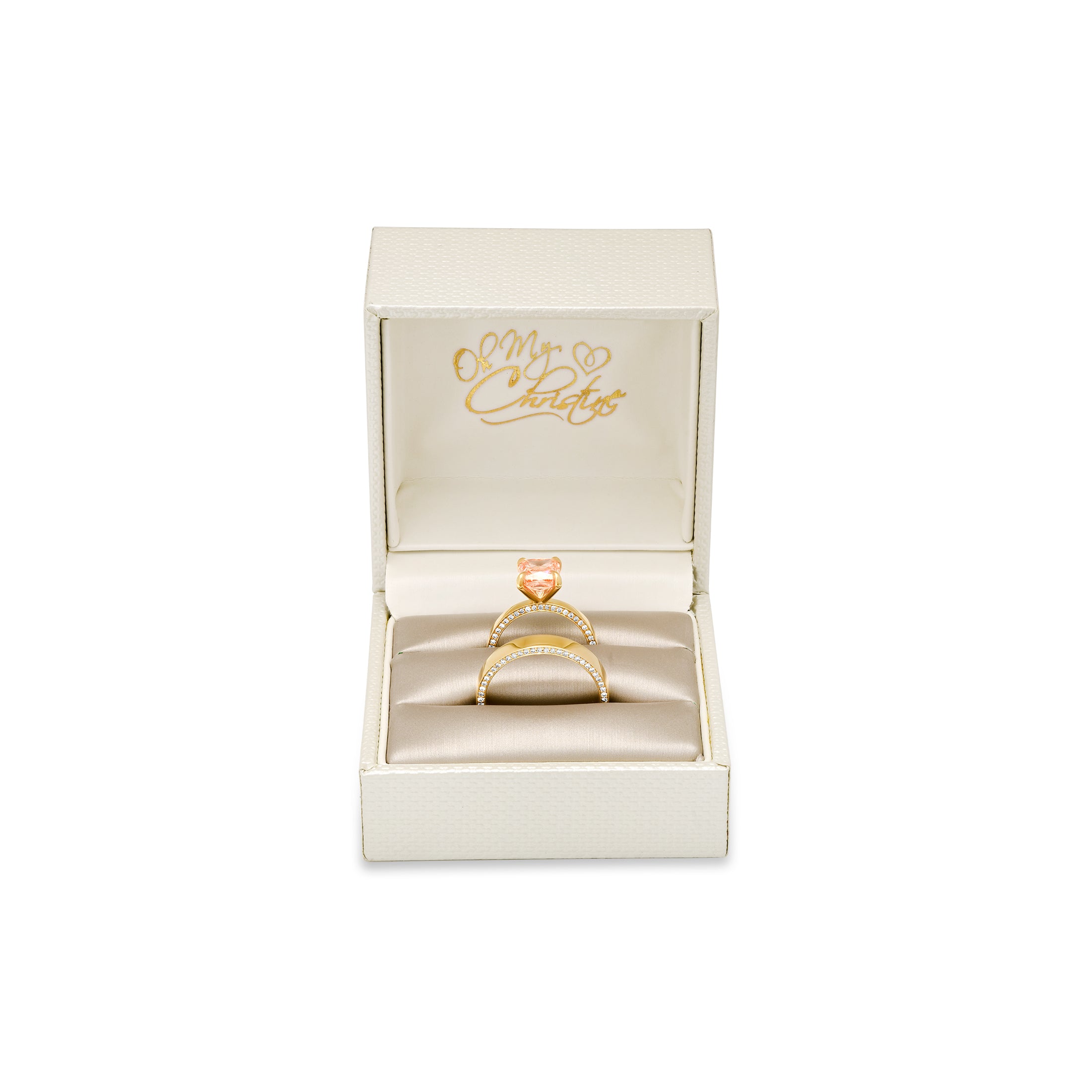 Certified IGI pink lab diamond ring radiant cut 3.04 ct