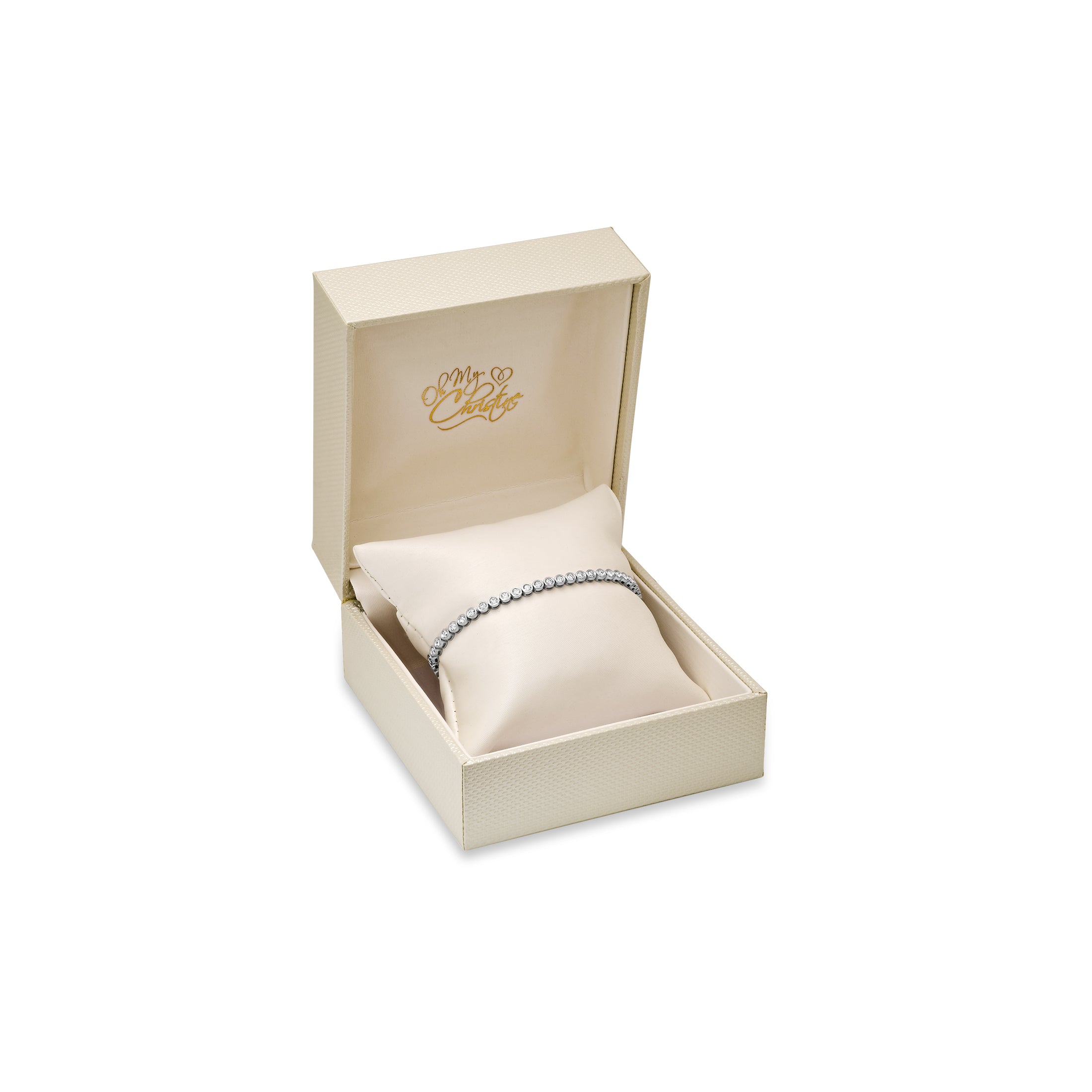 Natural Diamond Bezel Set Bracelet / Bezel Set / Luxury Bracelet