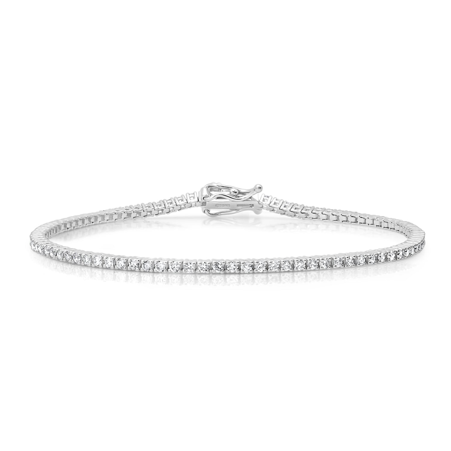 Natural Diamond Tennis Bracelet TCW 1.26 ct. / Luxury Bracelet / Gift for Her