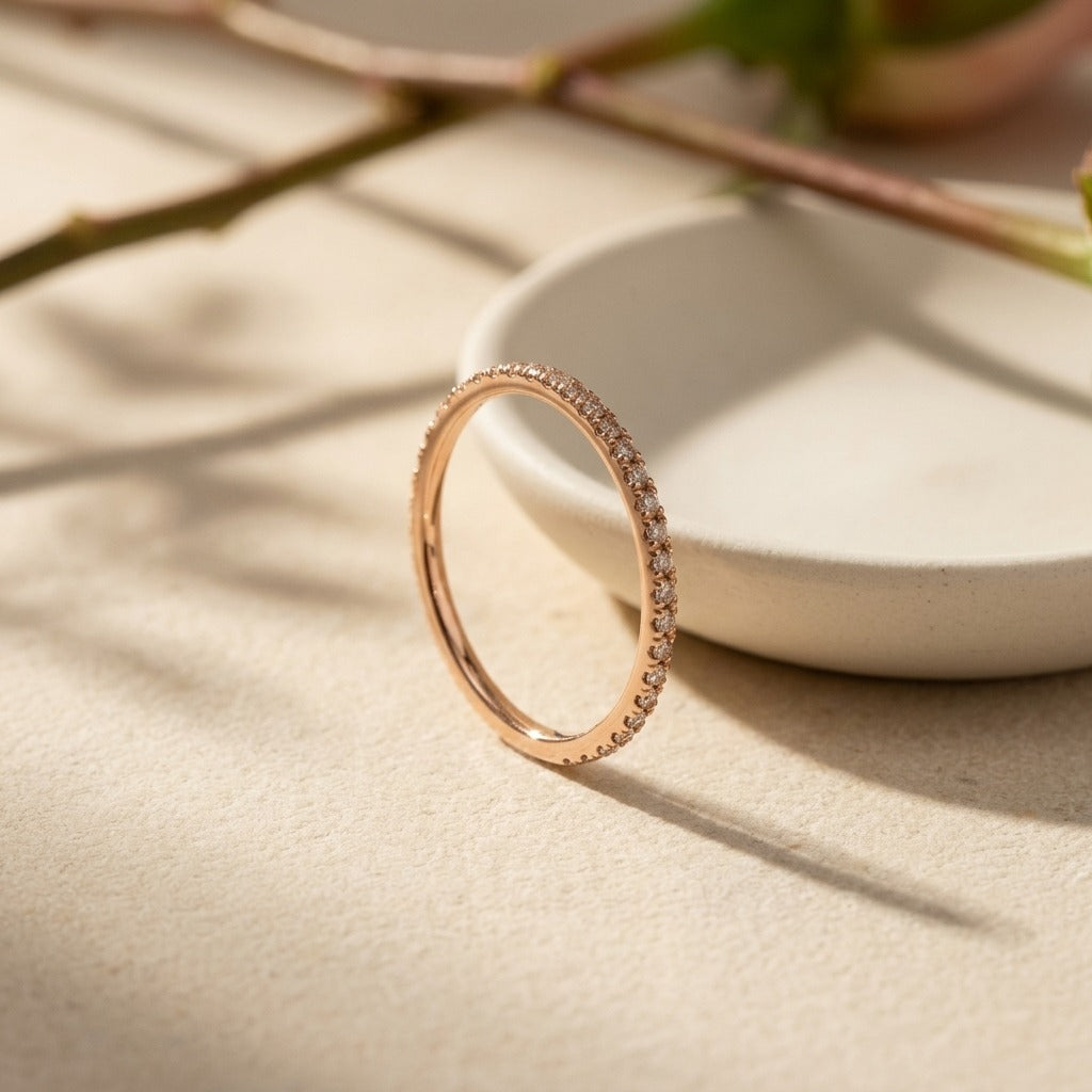 Dainty Diamond Wedding Band
