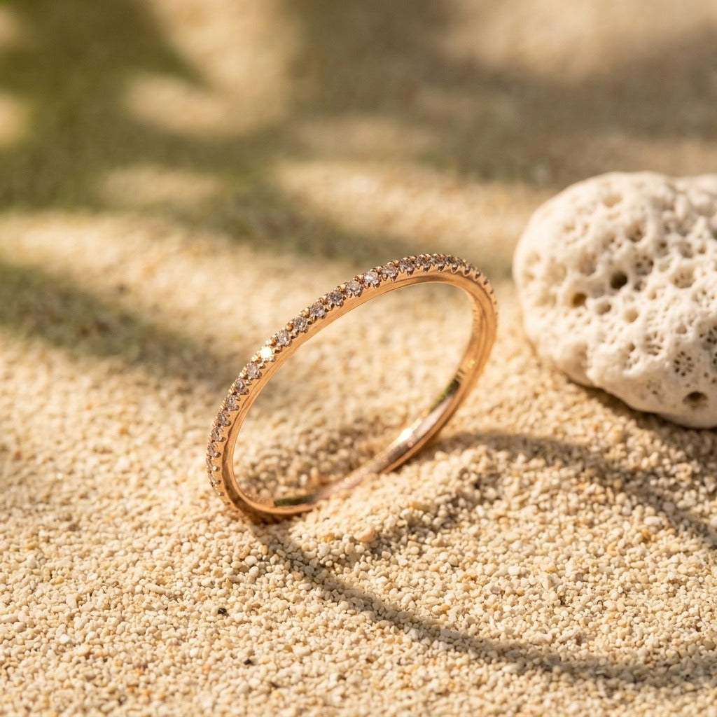 Dainty Diamond Wedding Band