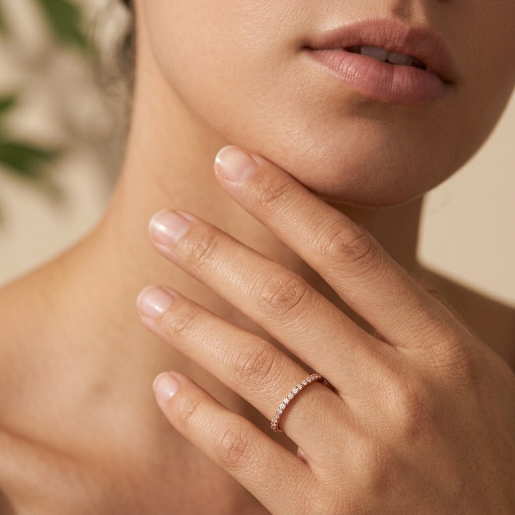 Dainty Diamond Wedding Band