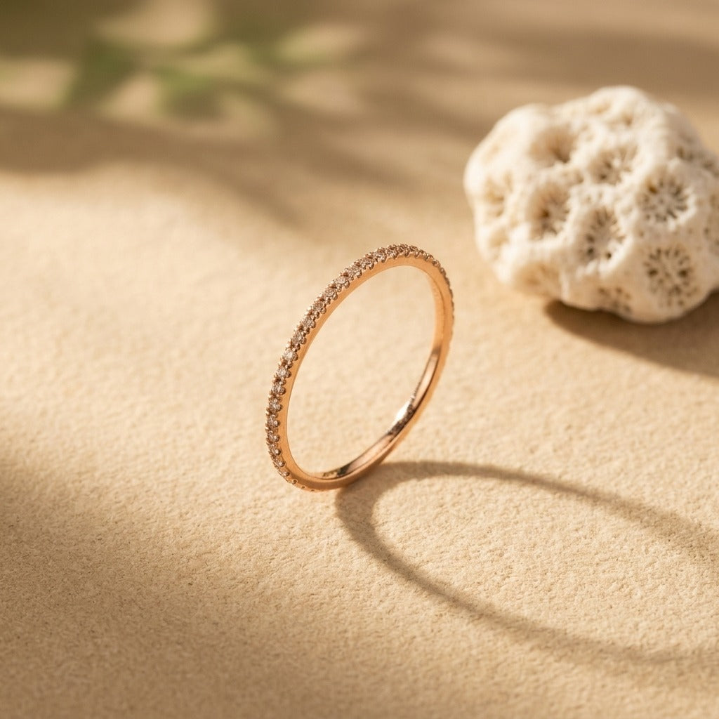 Dainty Diamond Wedding Band