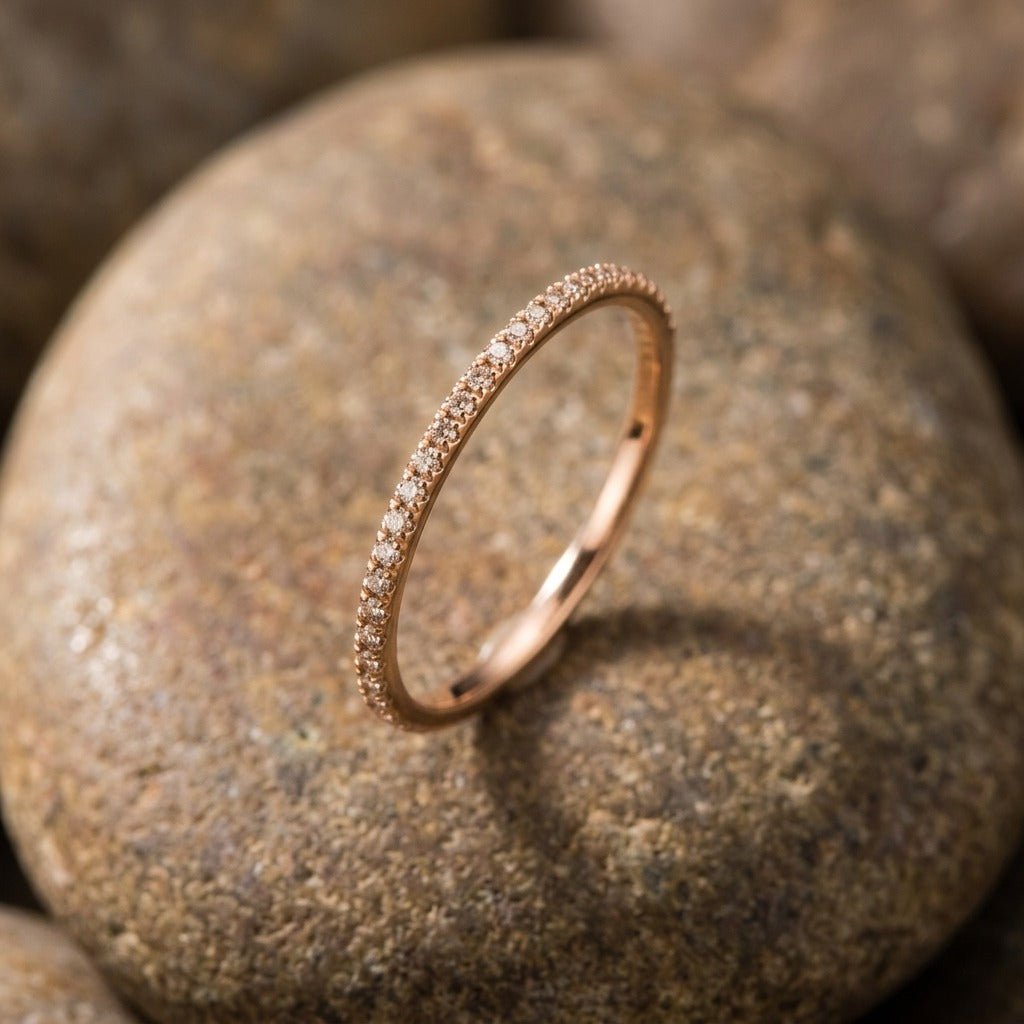 Dainty Diamond Wedding Band